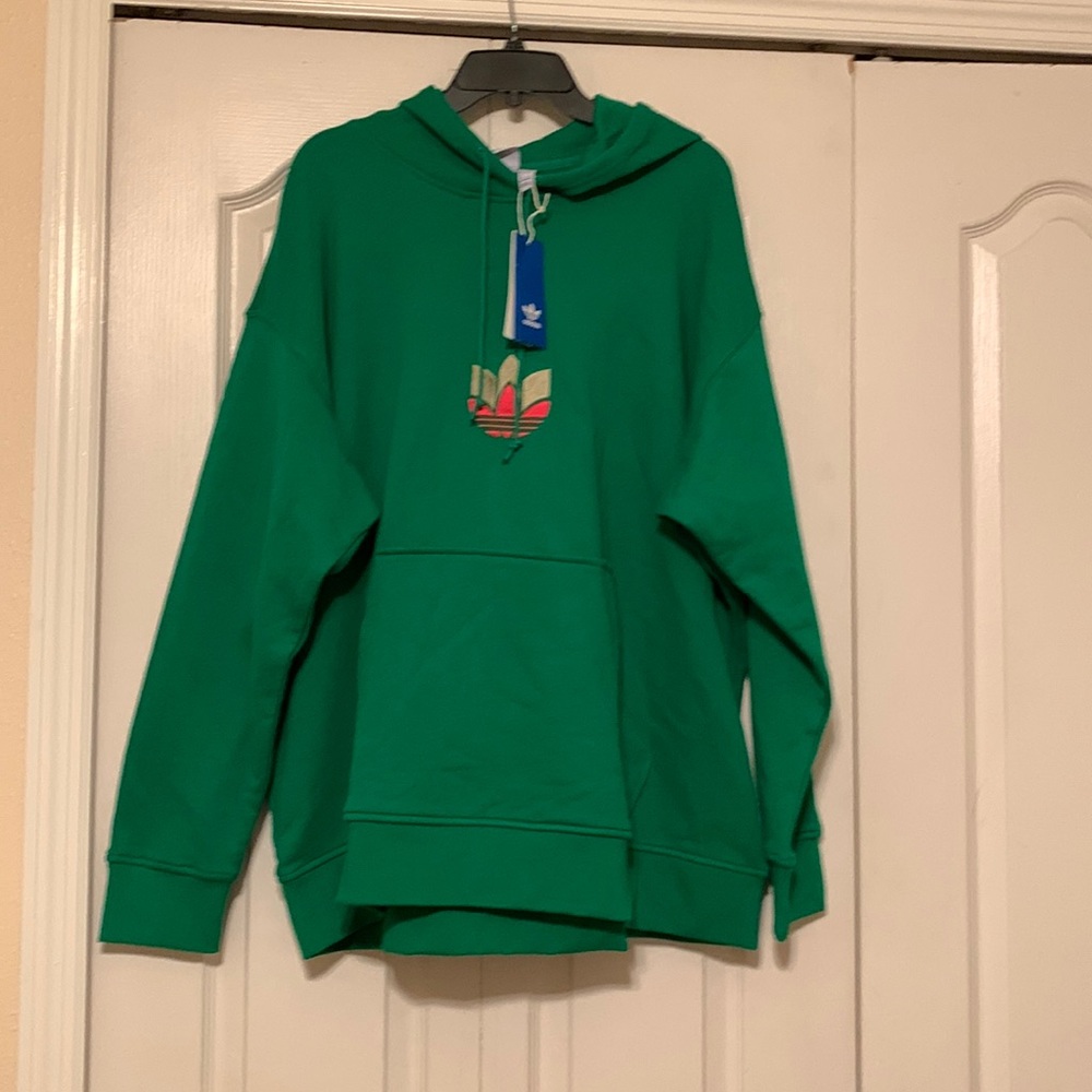 Adidas Trefoil Hoodie Unisex Size 3X Green
